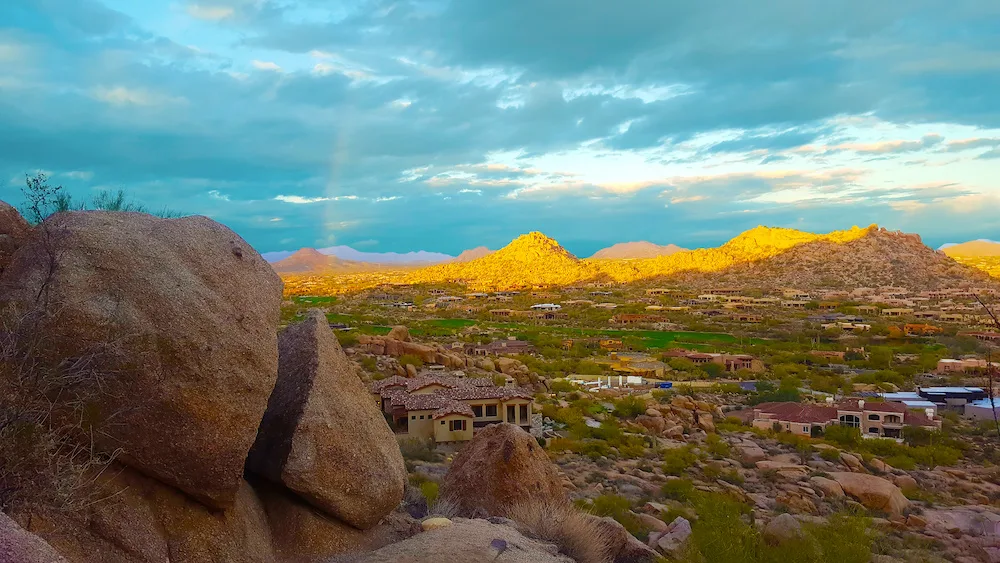 The skyline of Cave Creek, AZ where Moldgone offers mold removal and remediation.